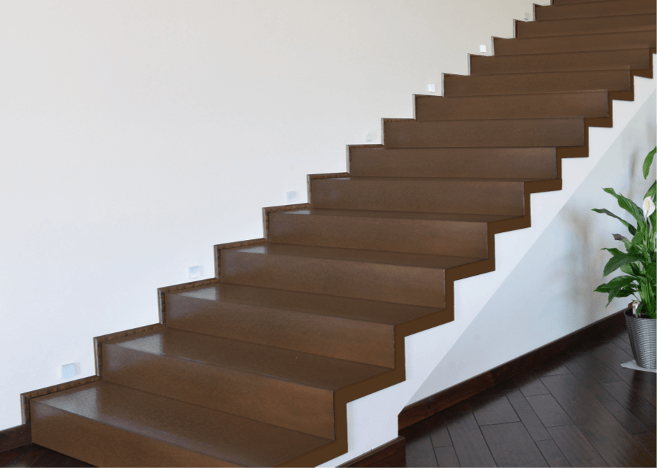 Tam van go DURAwood ung dung op cau thang trang tri