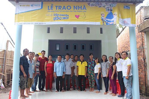 Vĩnh Tường - Gyproc trao tặng nhà cho thợ thi công Trần Lâm Sơn