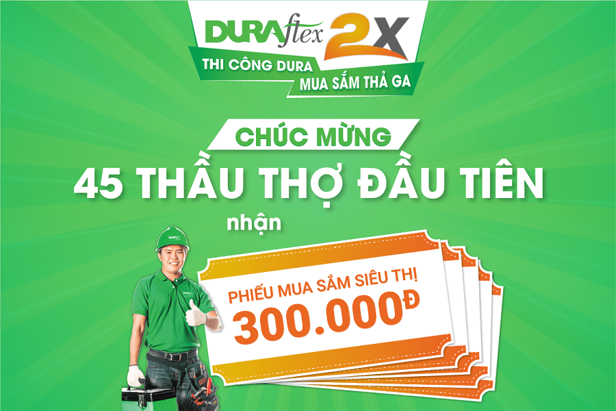 chúc mừng 45 thầu thợ đầu tiên nhận được vourher mua hàng