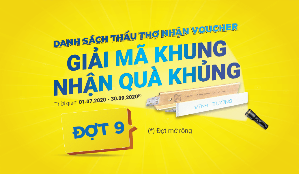 Danh sach thau tho nhan voucher Giai ma khung nhan qua khung dot mo rong lan 9
