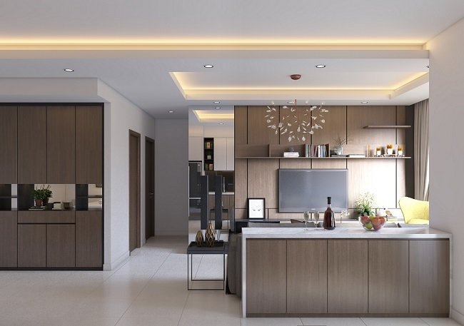 mẫu trần thạch cao phòng bếp