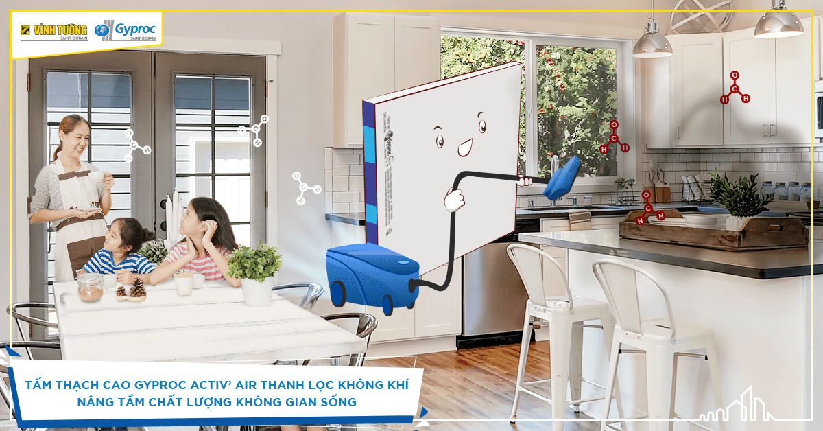 trần thạch cao siêu thanh lọc không khí