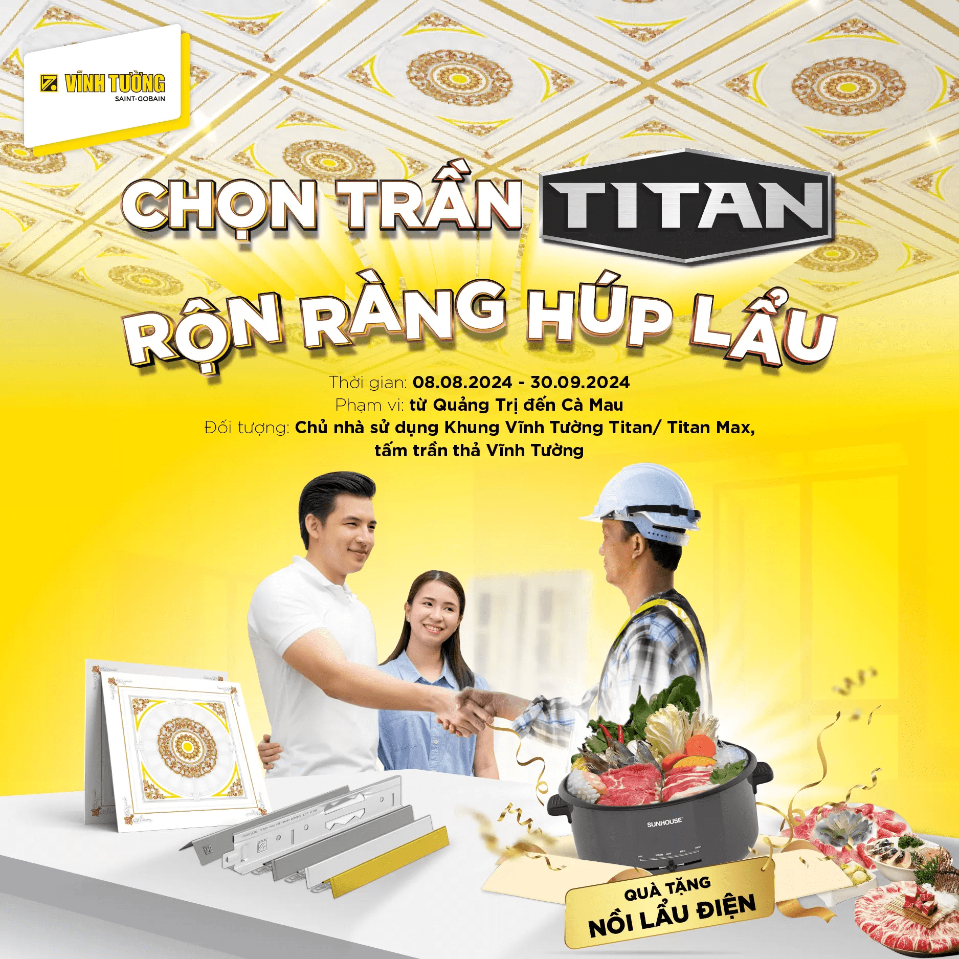 CTKM chọn trần titan rộn ràng húp lẩu