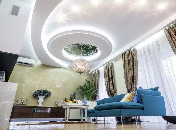 50+ mẫu trần thạch cao hình elip hột xoài đẹp cho mọi không gian