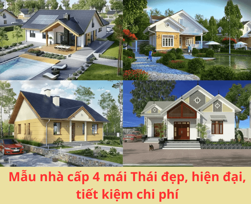 mẫu nhà cấp 4 mái Thái đẹp, hiện đại, tiết kiệm chi phí