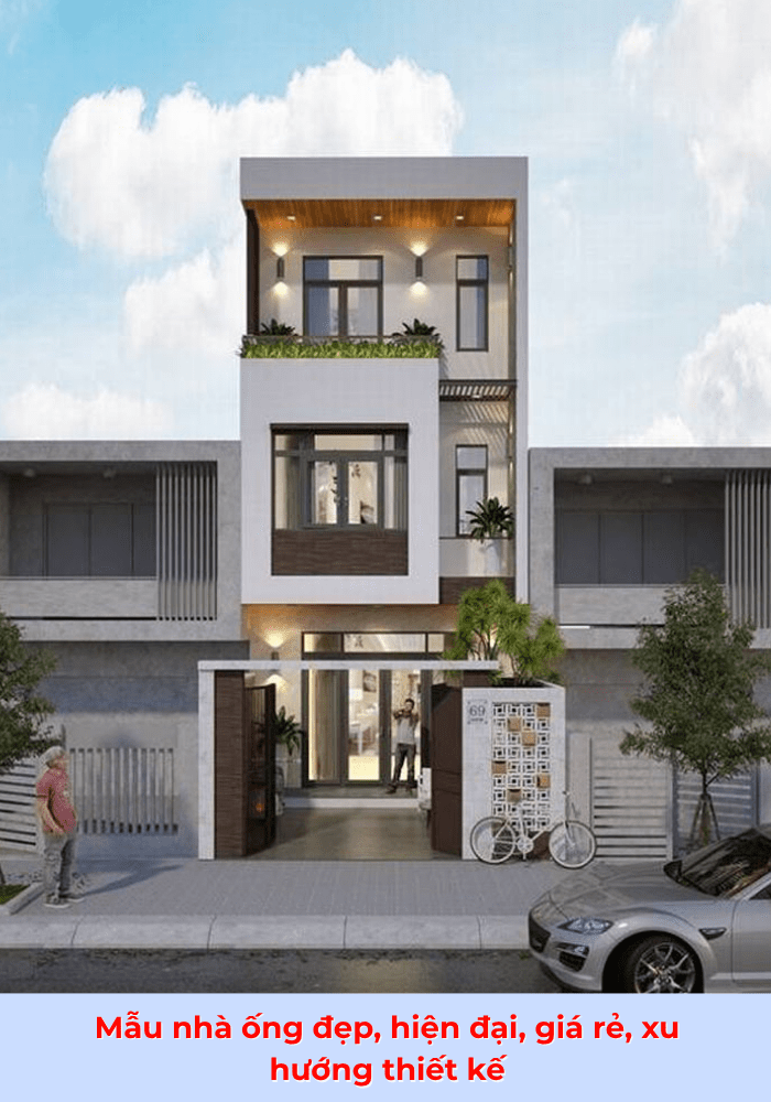 Mẫu nhà ống đẹp, hiện đại, giá rẻ, xu hướng thiết kế 2025