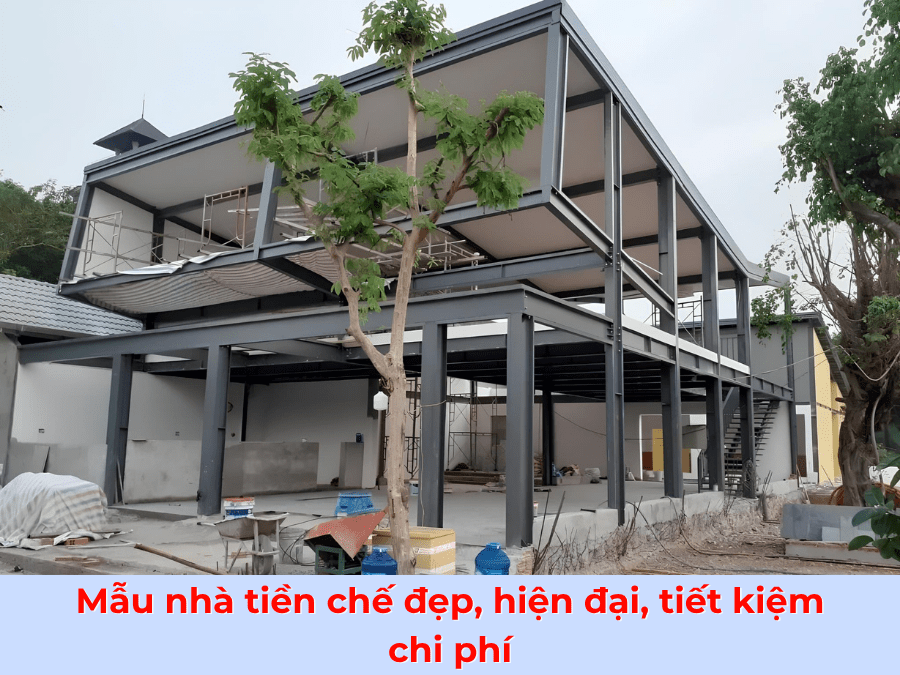 Mẫu nhà tiền chế đẹp, hiện đại, tiết kiệm chi phí