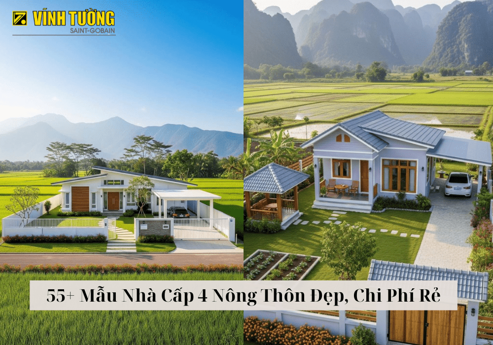 55+ Mẫu nhà cấp 4 nông thôn đẹp