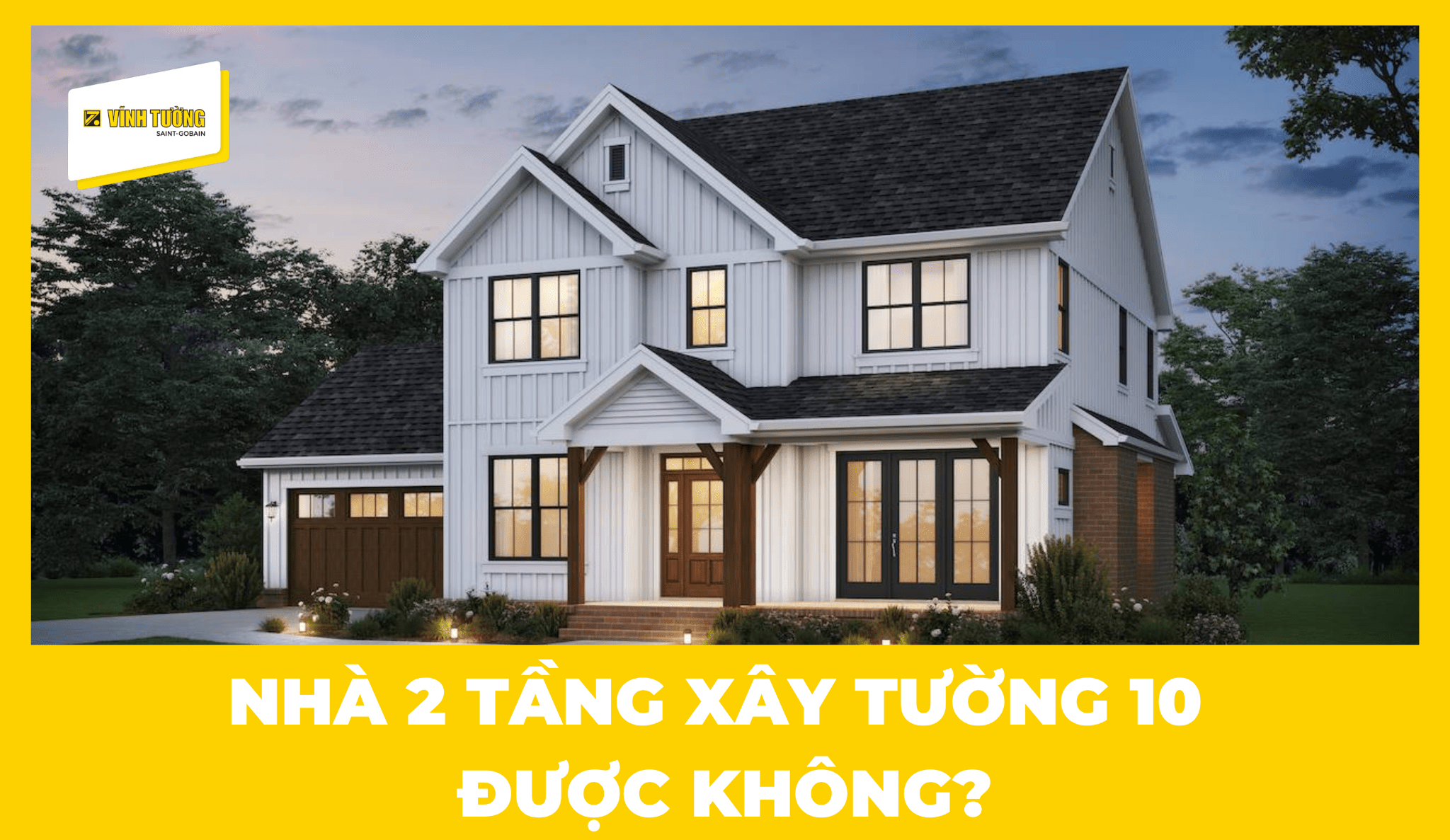 Nhà 2 tầng xây tường 10 được không? Giải pháp thay thế tối ưu