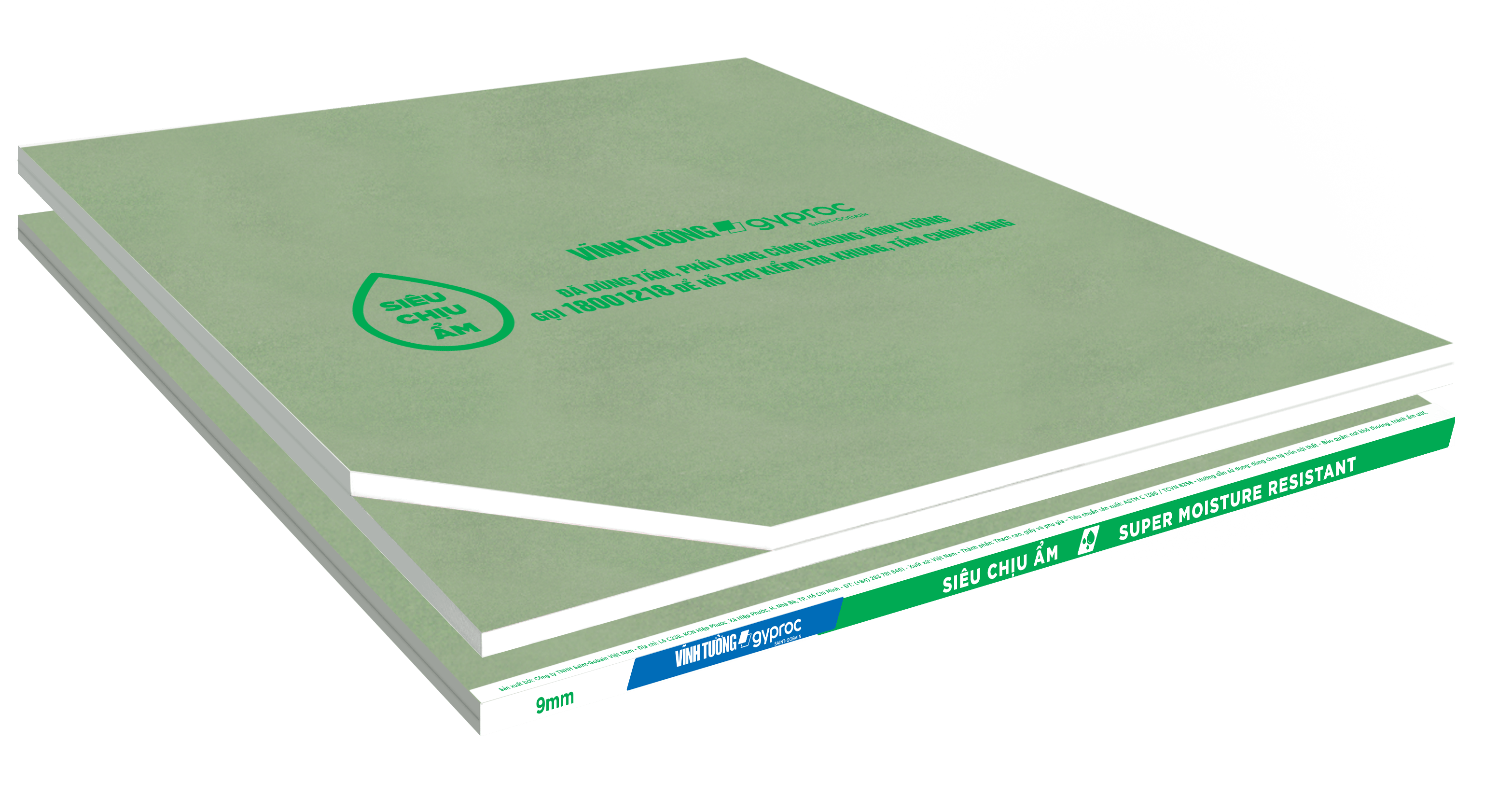 Tấm Thạch Cao Siêu Chịu Ẩm VĨNH TƯỜNG-gyproc