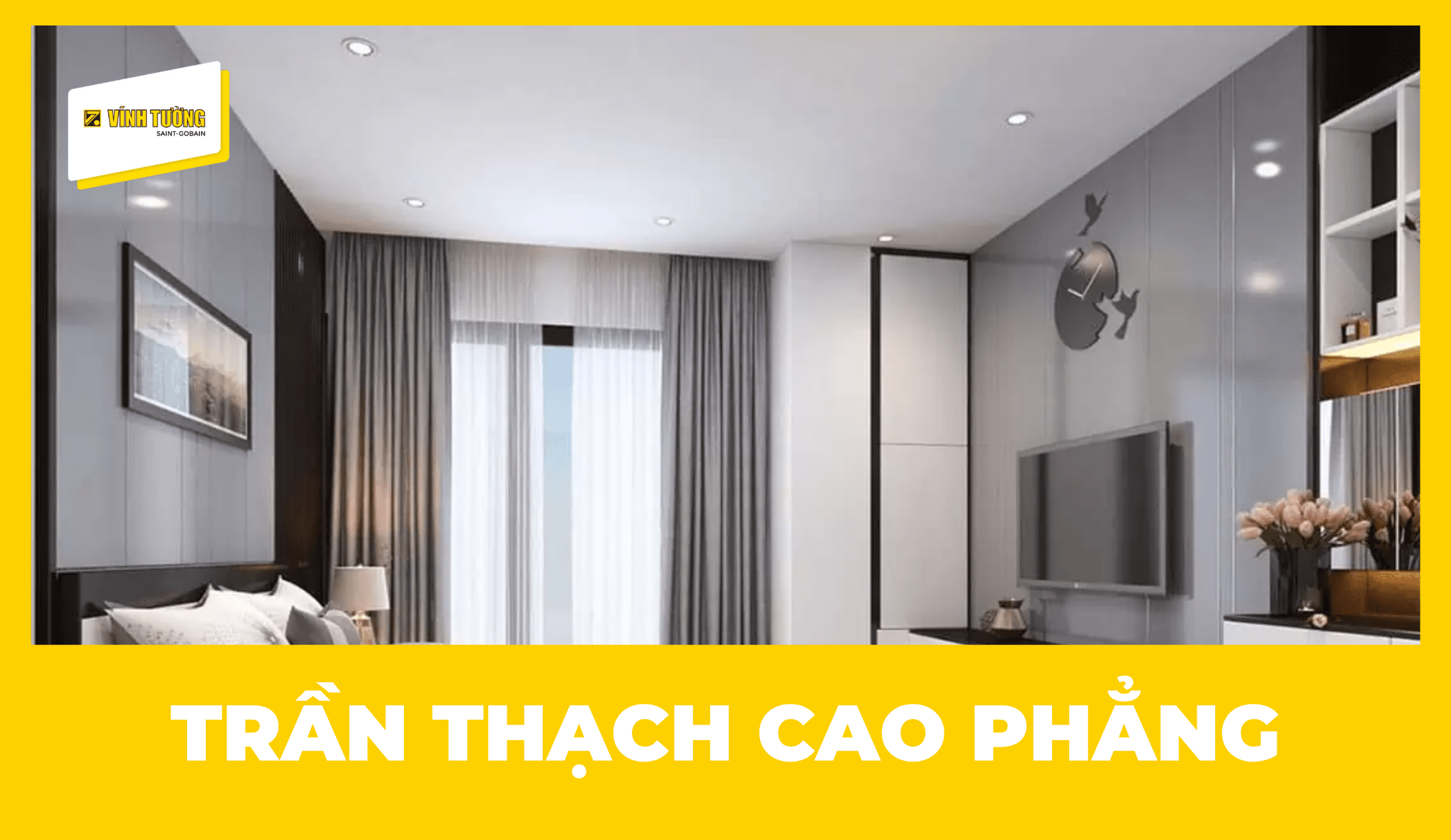 80+ mẫu trần thạch cao phẳng đẹp, đơn giản, gây ấn tượng nhất
