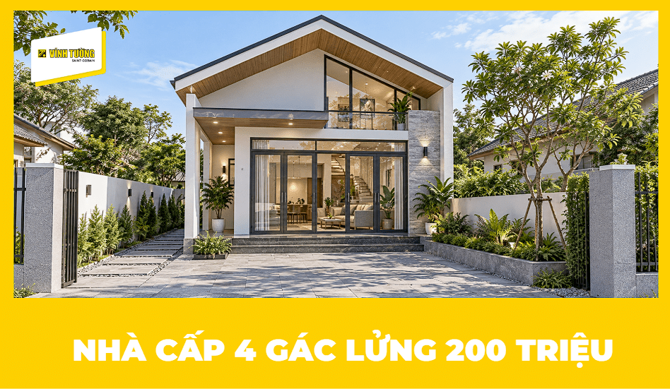 52+ Mẫu nhà cấp 4 gác lửng 200 triệu đẹp, tiện nghi, giá rẻ