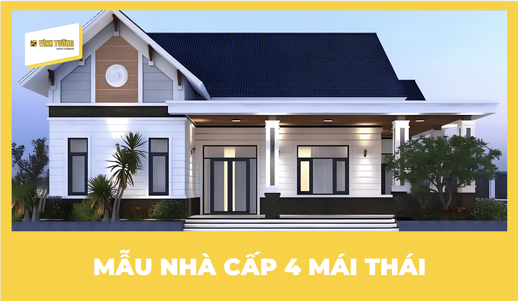 100+ mẫu nhà cấp 4 mái Thái đẹp, hiện đại, được yêu thích 2026