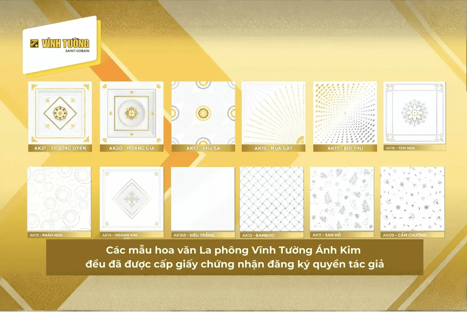 CHÍNH SÁCH BẢO HÀNH ĐỘ BỀN MÀU 05 NĂM TẤM TRẦN THẢ VĨNH TƯỜNG ÁNH KIM