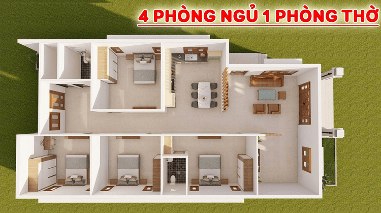 Chia sẻ bản vẽ nhà cấp 4 nông thôn 4 phòng ngủ quá đẹp quá thoáng và tiện  nghi | Kiến Trúc Nhà Việt - YouTube