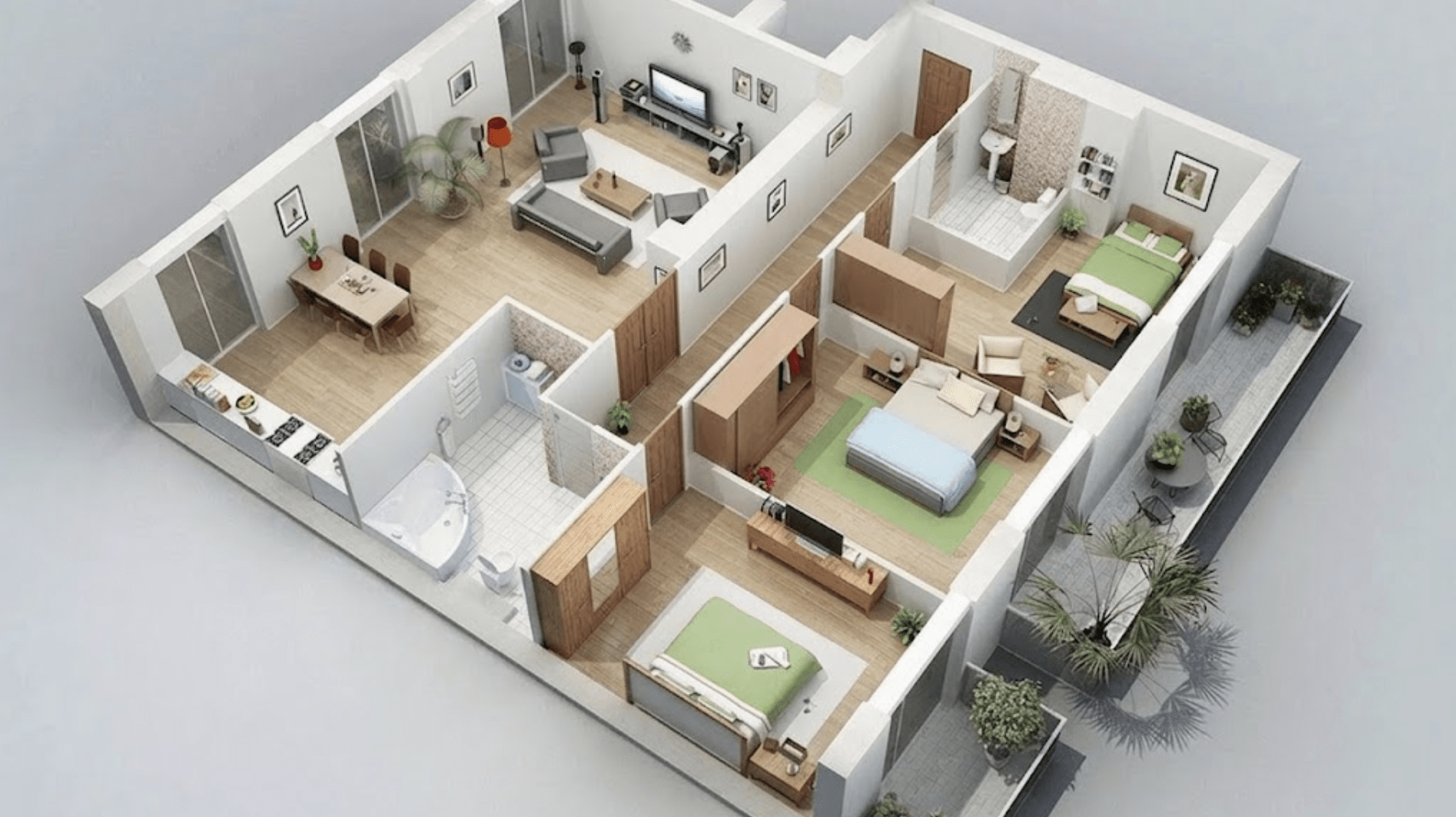 Bản vẽ nhà cấp 4 mái Nhật 3 phòng ngủ 500 triệu có khu sinh hoạt chung rộng rãi