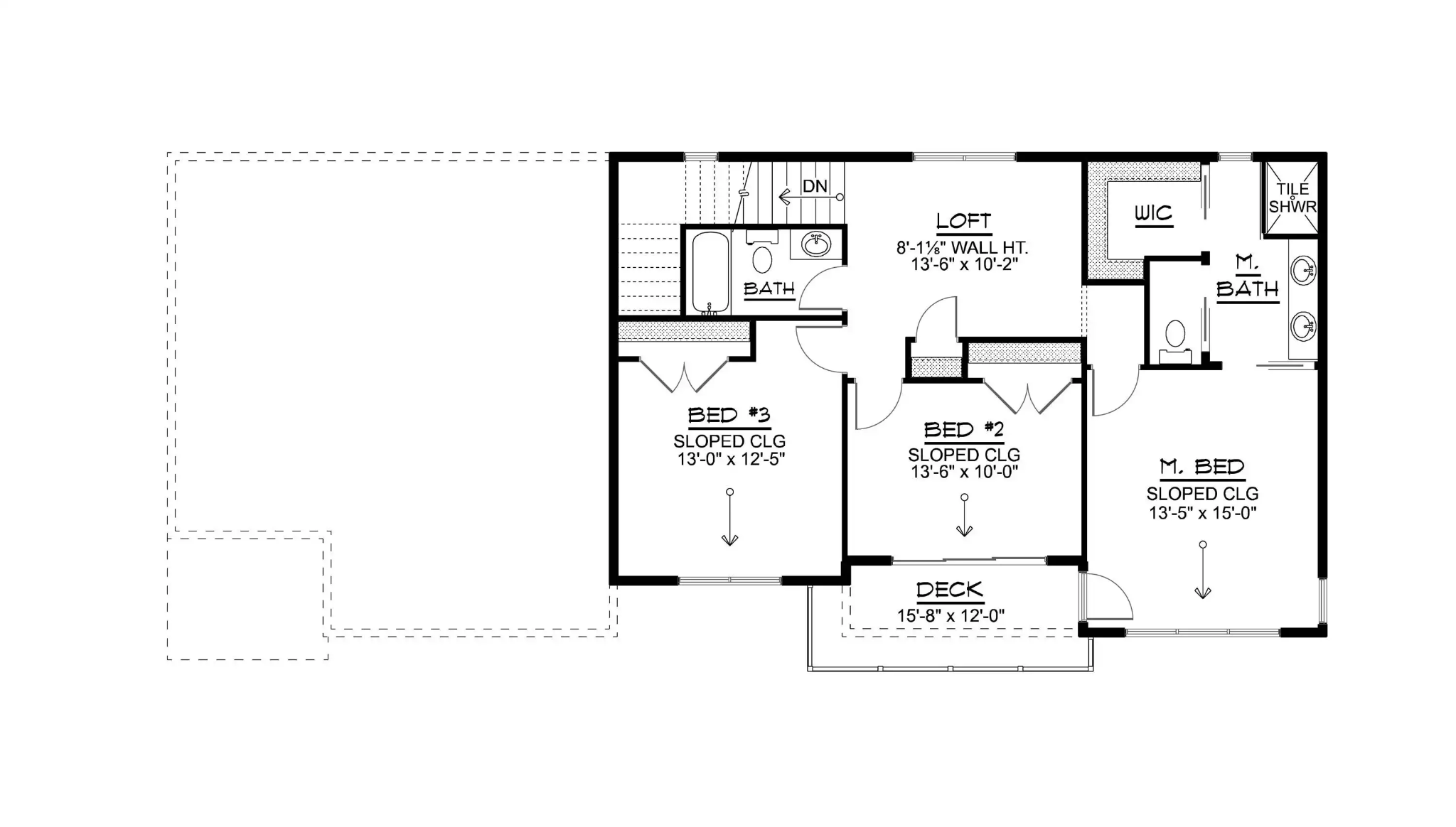 Bản vẽ nhà mái Thái gác lửng 3 phòng ngủ cho gia đình từ 4 - 6 thành viên