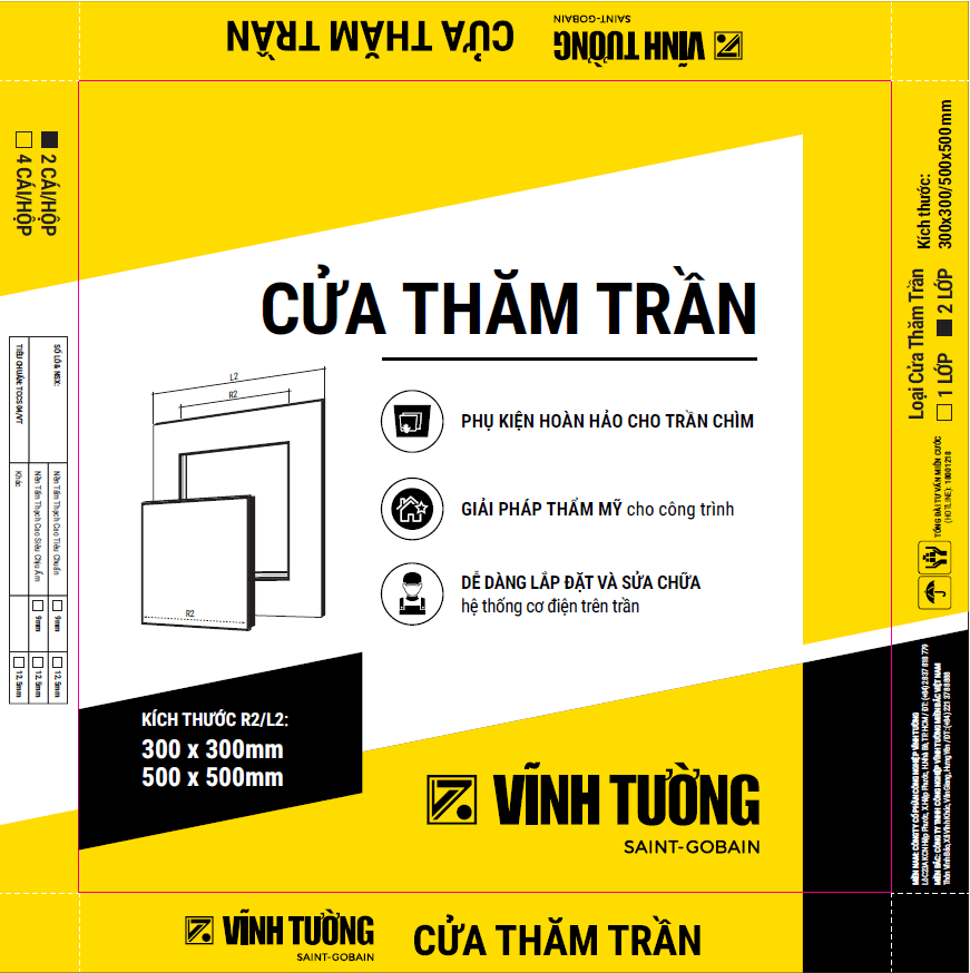 Bao bì cửa thăm trần