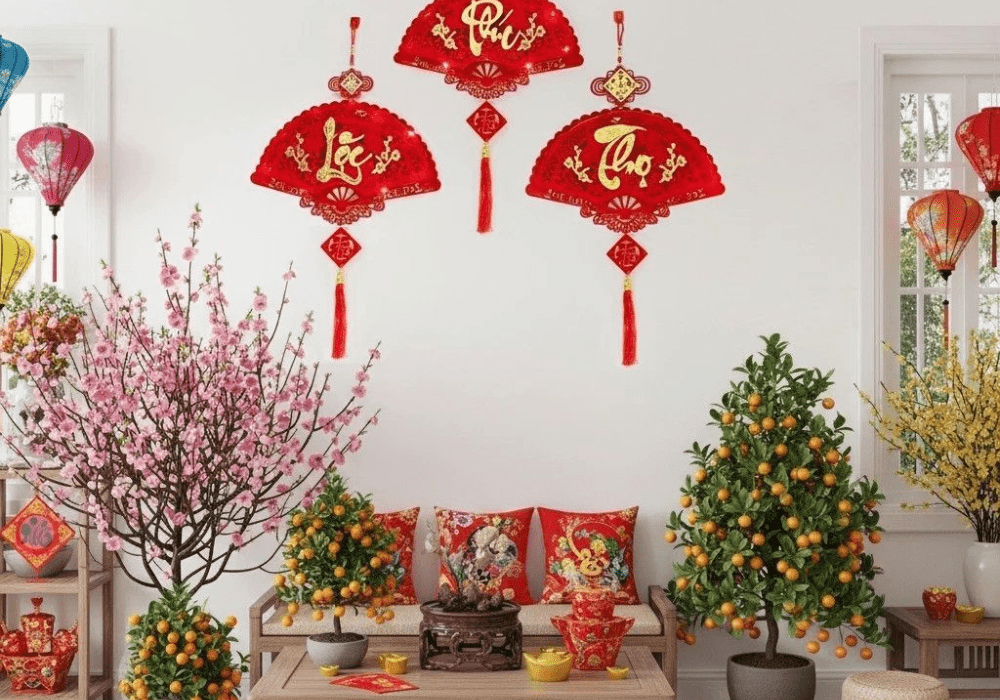 Các vật phẩm trang trí ngày tết 