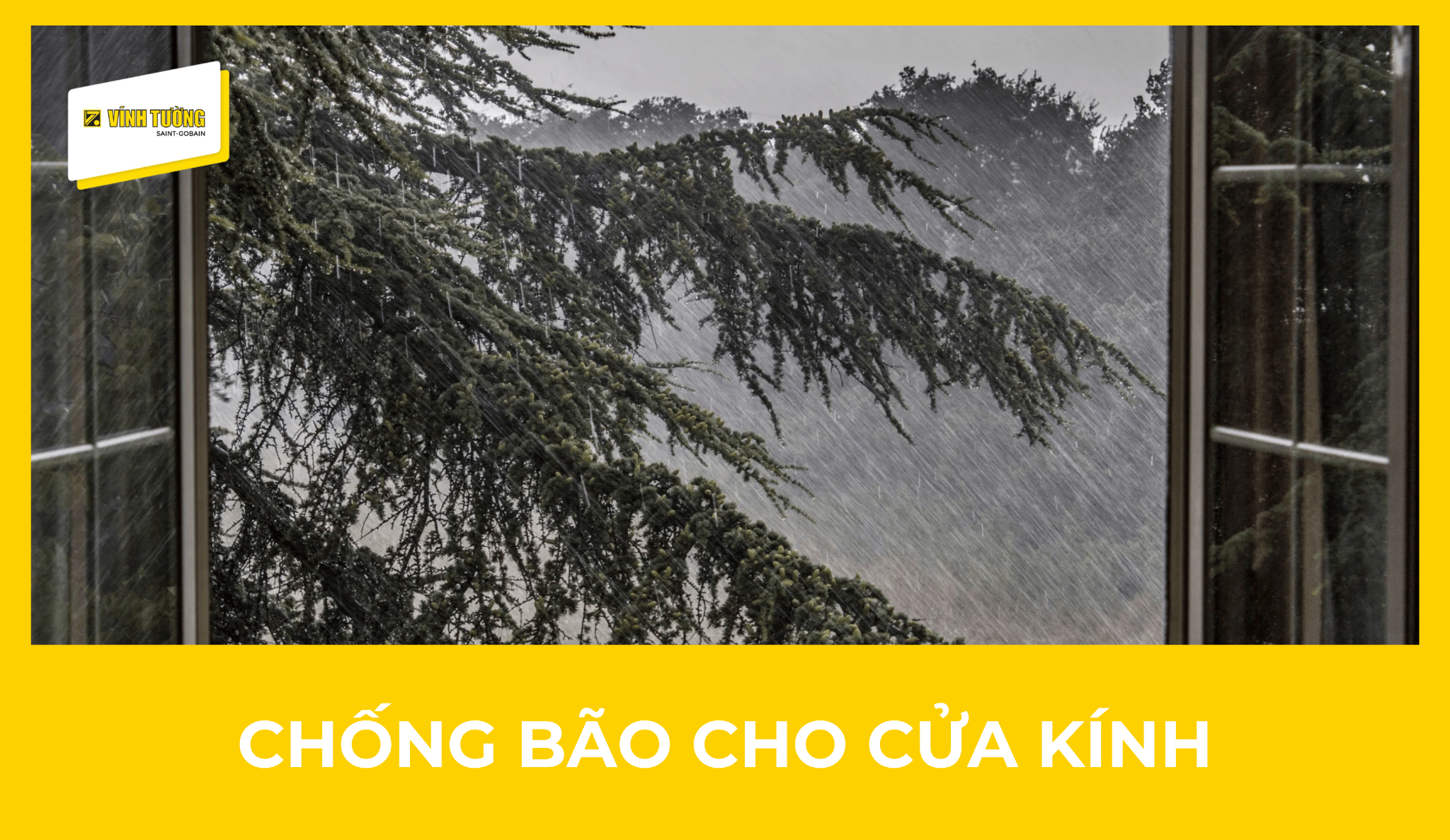 Cách chống bão cho cửa kính hiệu quả