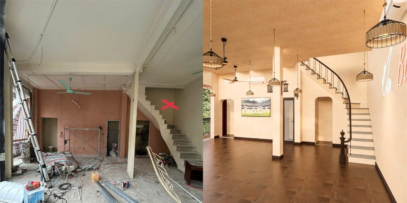 Cải tạo không gian và nội thất phòng khách