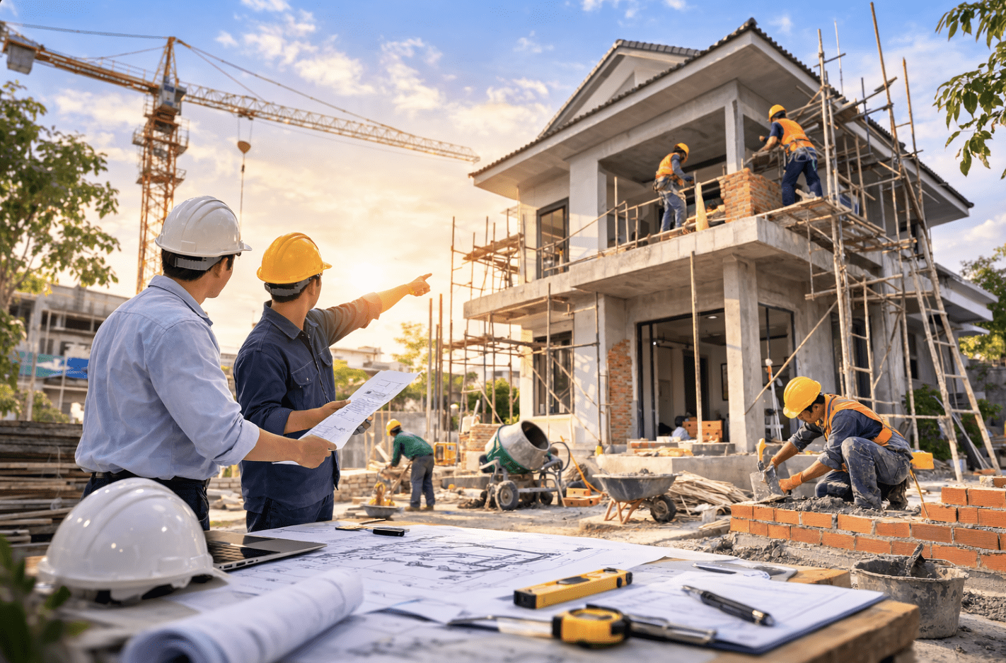 Chi phí xây dựng phần thô thường phải đầu tư nhiều để đảm bảo độ chắc chắn