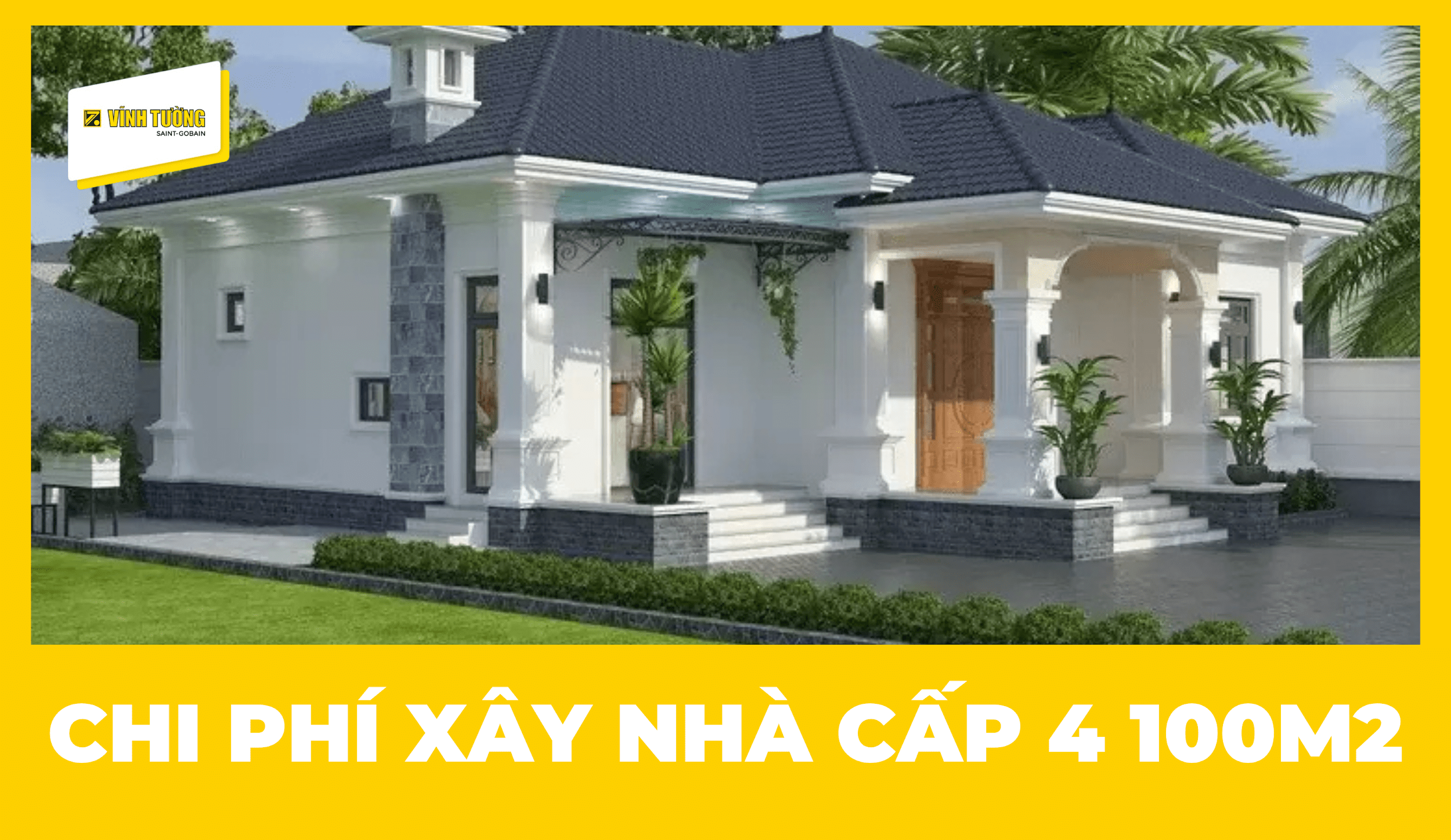 Chi phí xây nhà cấp 4 100m2 phụ thuộc vào kiểu mái, kết cấu, vật liệu và phương án thi công