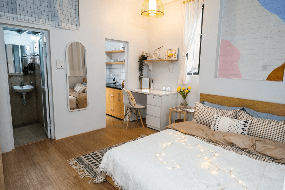 Decor phòng trọ nhỏ phong cách Hàn Quốc ấm cúng