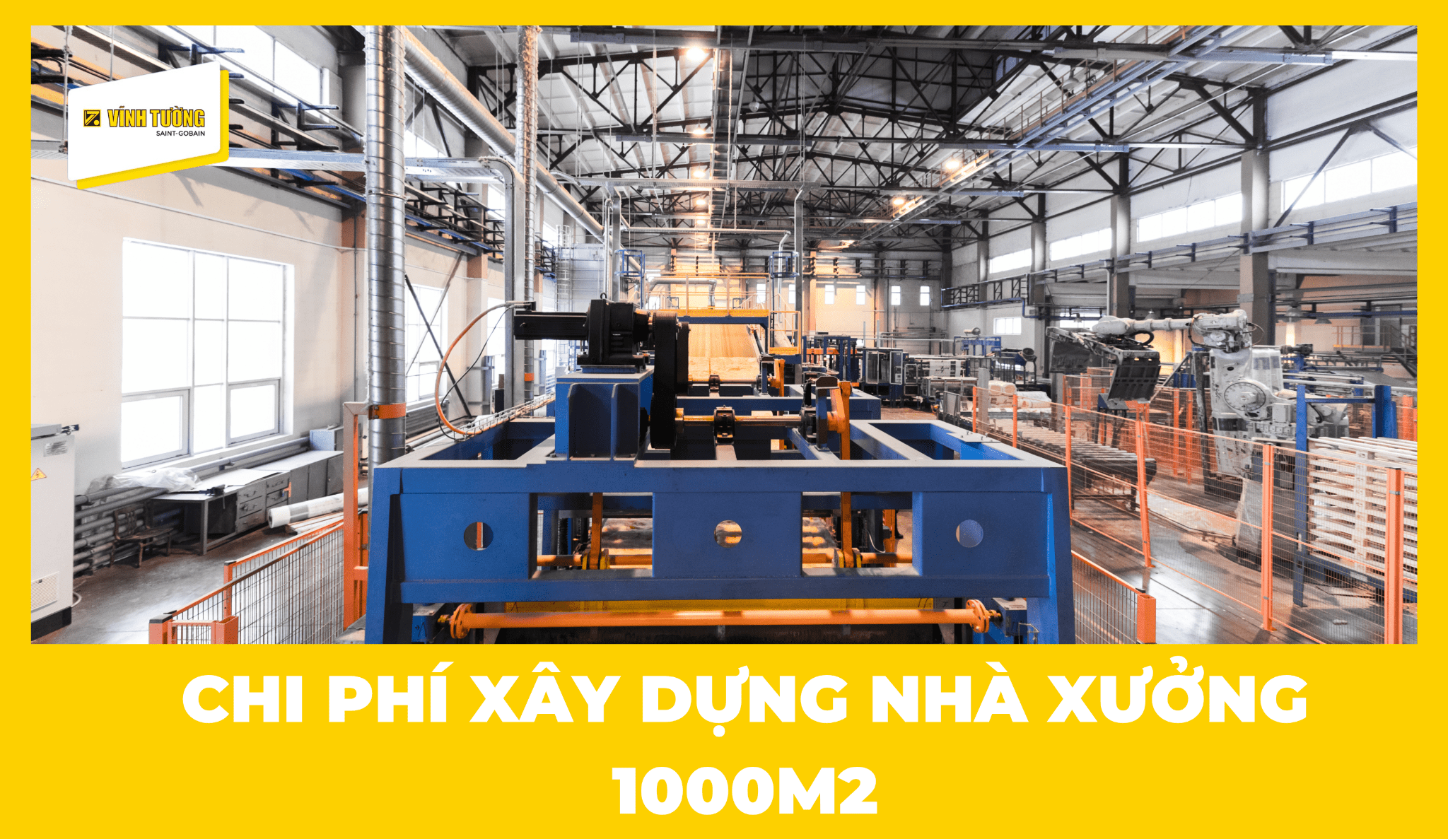 Dự toán chi phí xây nhà xưởng 1000m2 năm 2026