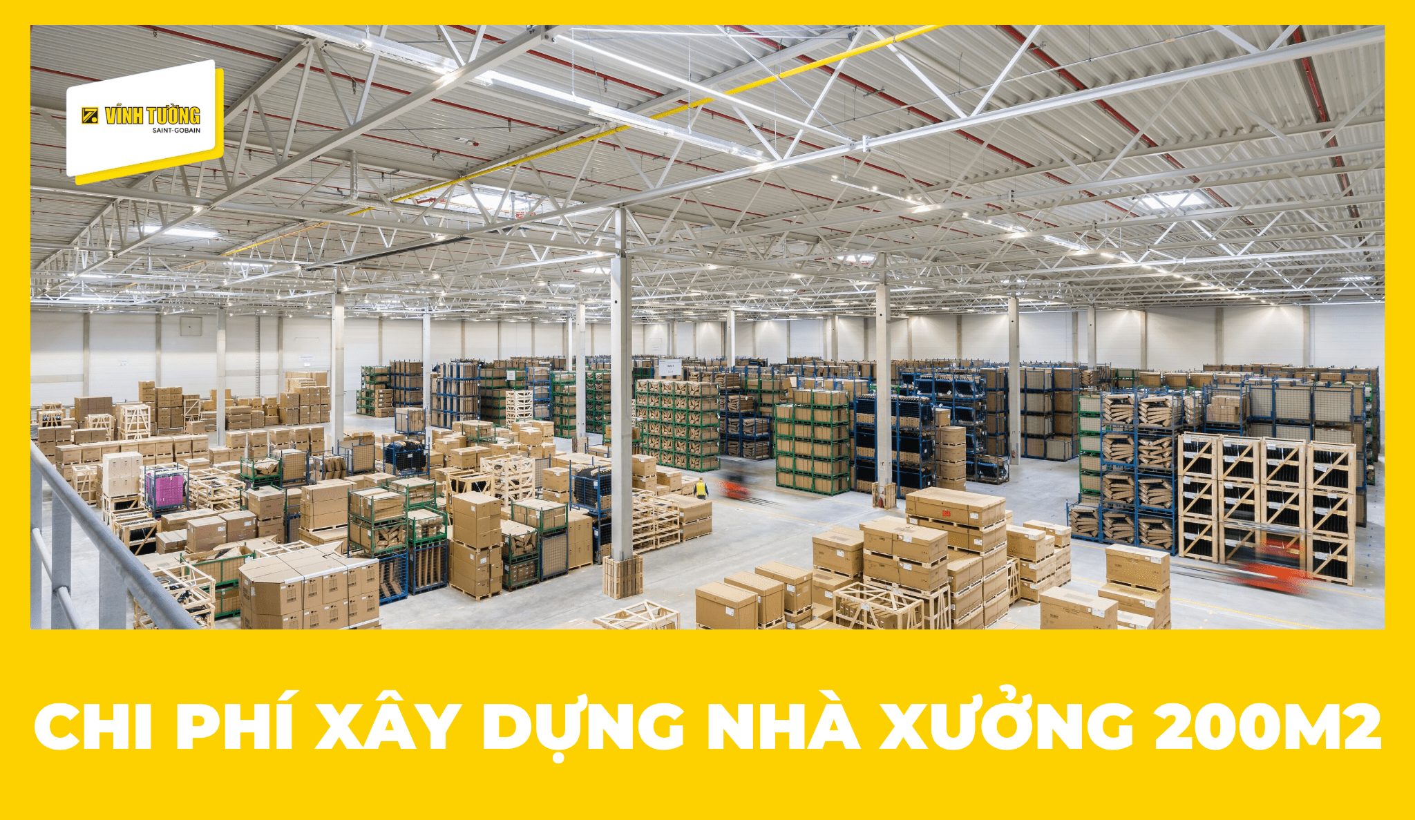 Dự toán chi phí xây nhà xưởng 200m2 năm 2026
