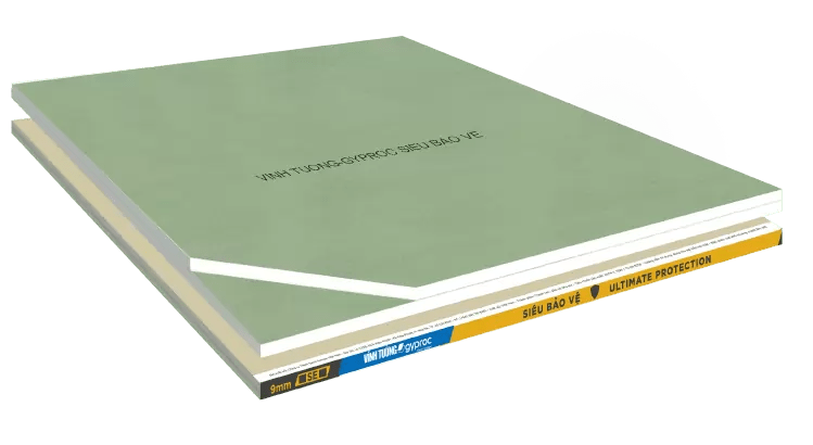 Tấm thạch cao siêu bảo vệ Vĩnh Tường an toàn cho sức khỏe gia đình