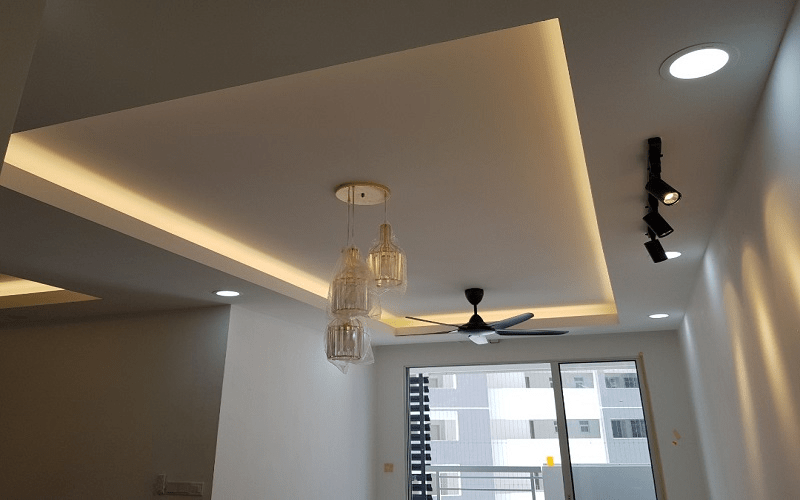 Trần thạch cao ấn tượng, mang đến vẻ đẹp hiện đại, sang trọng cho phòng khách