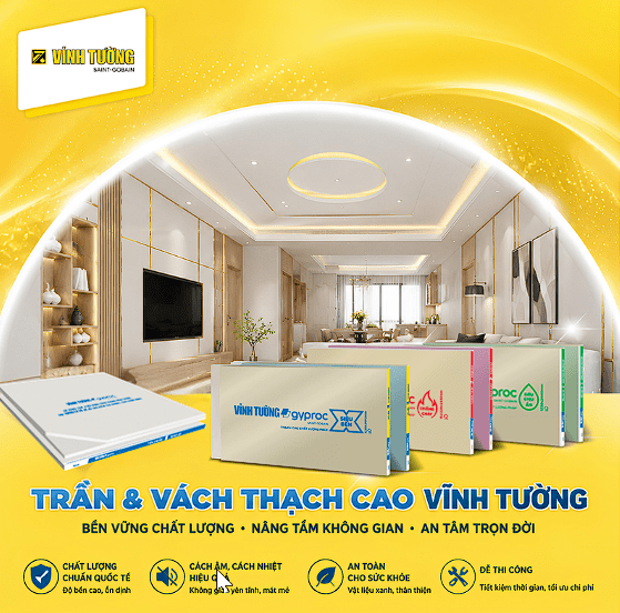 Hệ trần cách nhiệt góp phần hạn chế truyền nhiệt từ mái xuống, nâng cao hiệu quả tiết kiệm năng lượng cho công trình (Nguồn: Vĩnh Tường) 