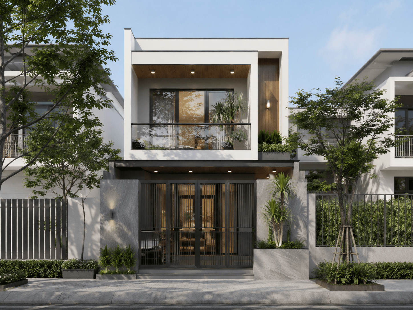 Mẫu nhà 2 tầng 5x15m hiện đại với thiết kế độc đáo