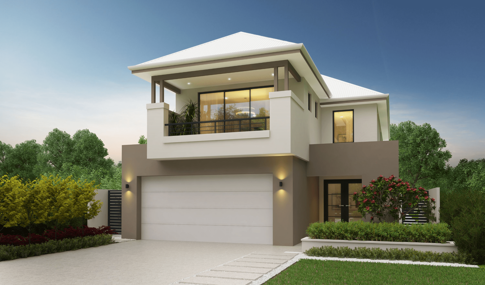 Mẫu nhà 2 tầng 6x12m có gara