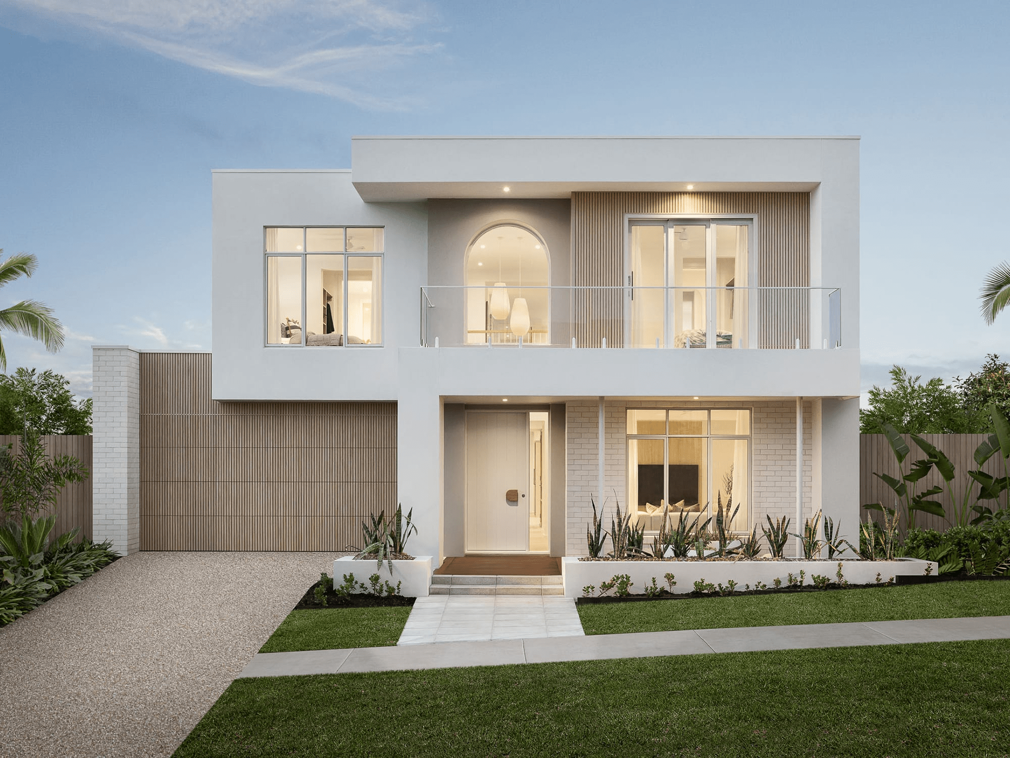 Mẫu nhà 2 tầng 80m2 tối giản và hiện đại