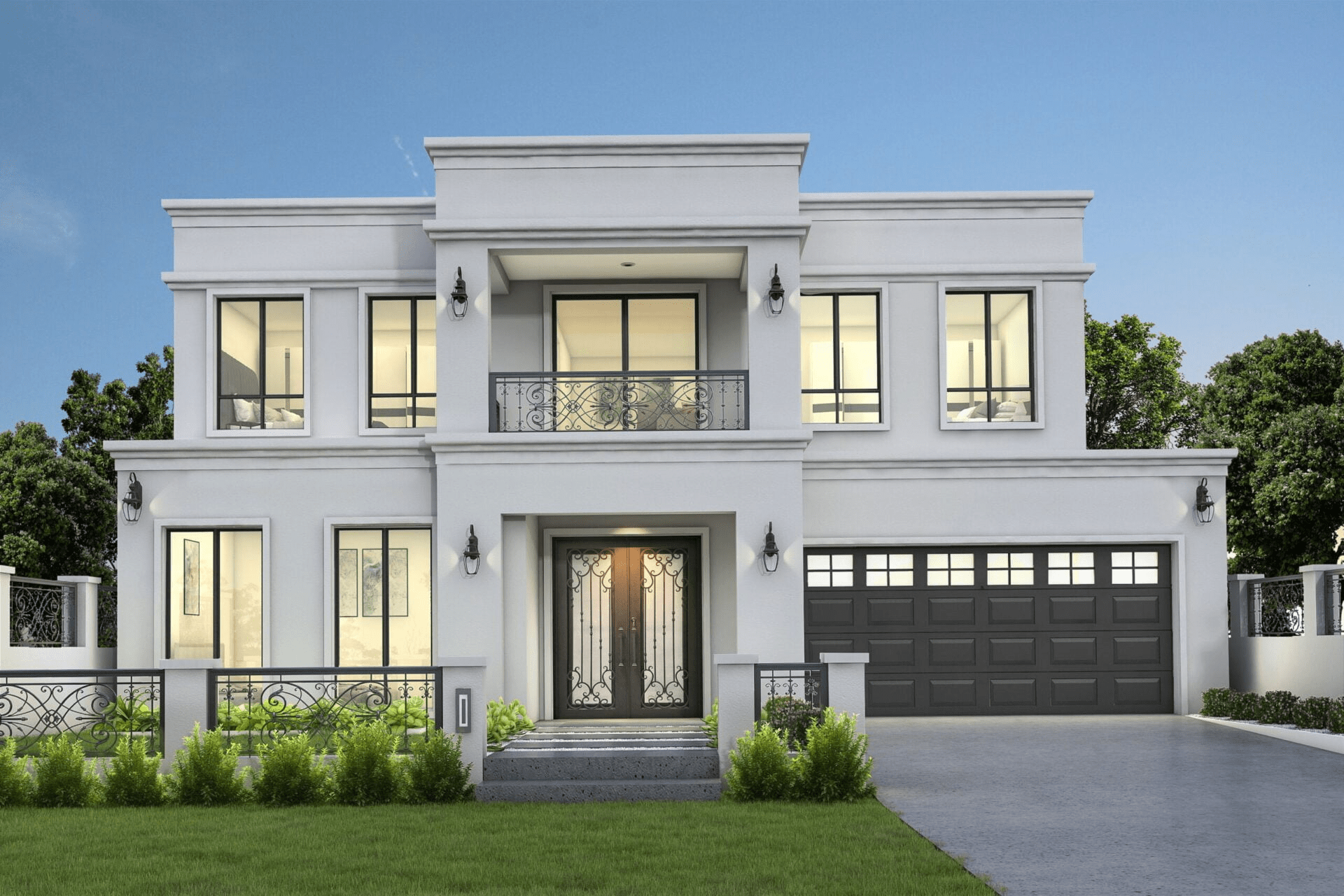 Mẫu nhà 2 tầng 8x10m 3 phòng ngủ phù hợp cho gia đình đông thành viên