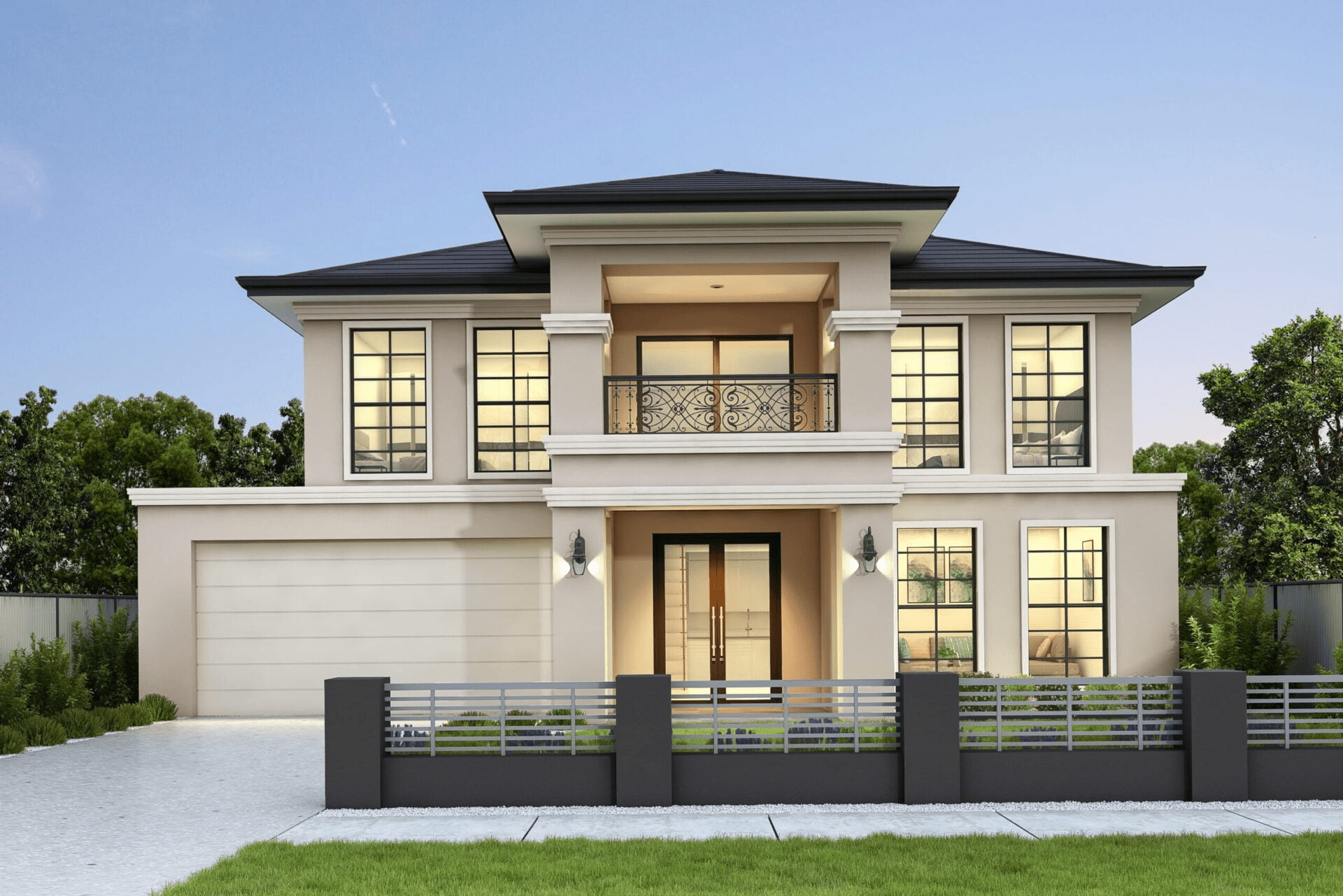 Mẫu nhà 2 tầng 8x10m 4 phòng ngủ nằm trong khoảng 1,45 tỷ đến 1,75 tỷ đồng