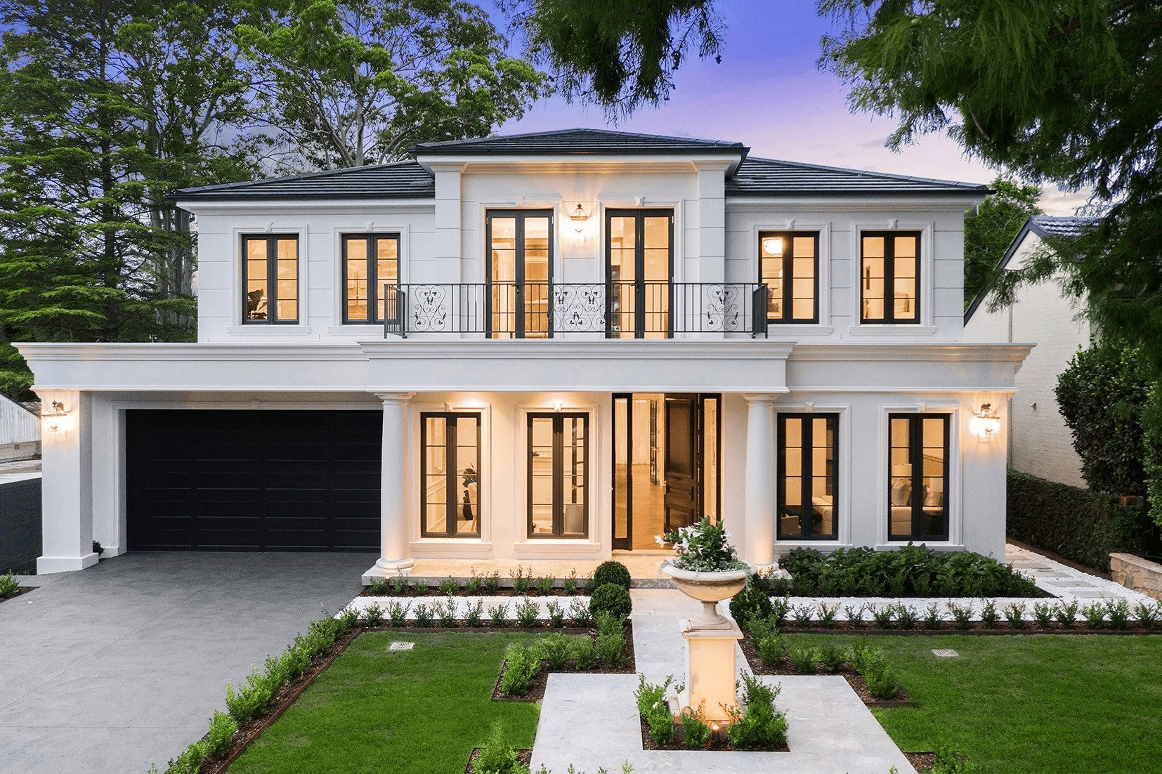 Mẫu nhà 2 tầng 8x10m có gara tiện nghi và thẩm mỹ