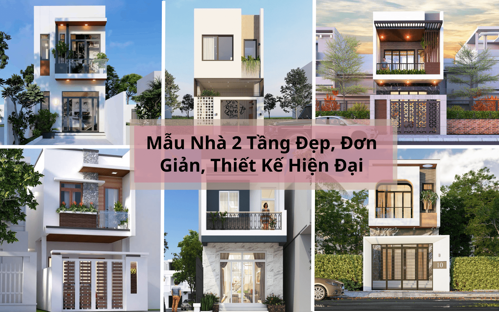 Mẫu nhà 2 tầng đẹp, hiện đại