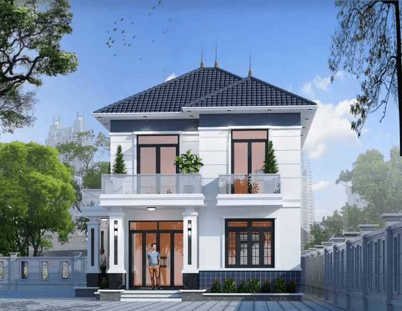 Mẫu nhà 2 tầng giá rẻ 700 triệu thiết kế đẹp, đơn giản ở nông thôn