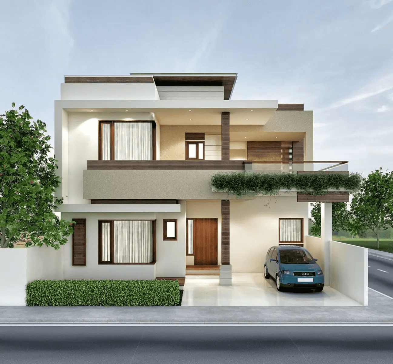 Mẫu nhà ống 2 tầng đẹp giá 700 triệu có gara