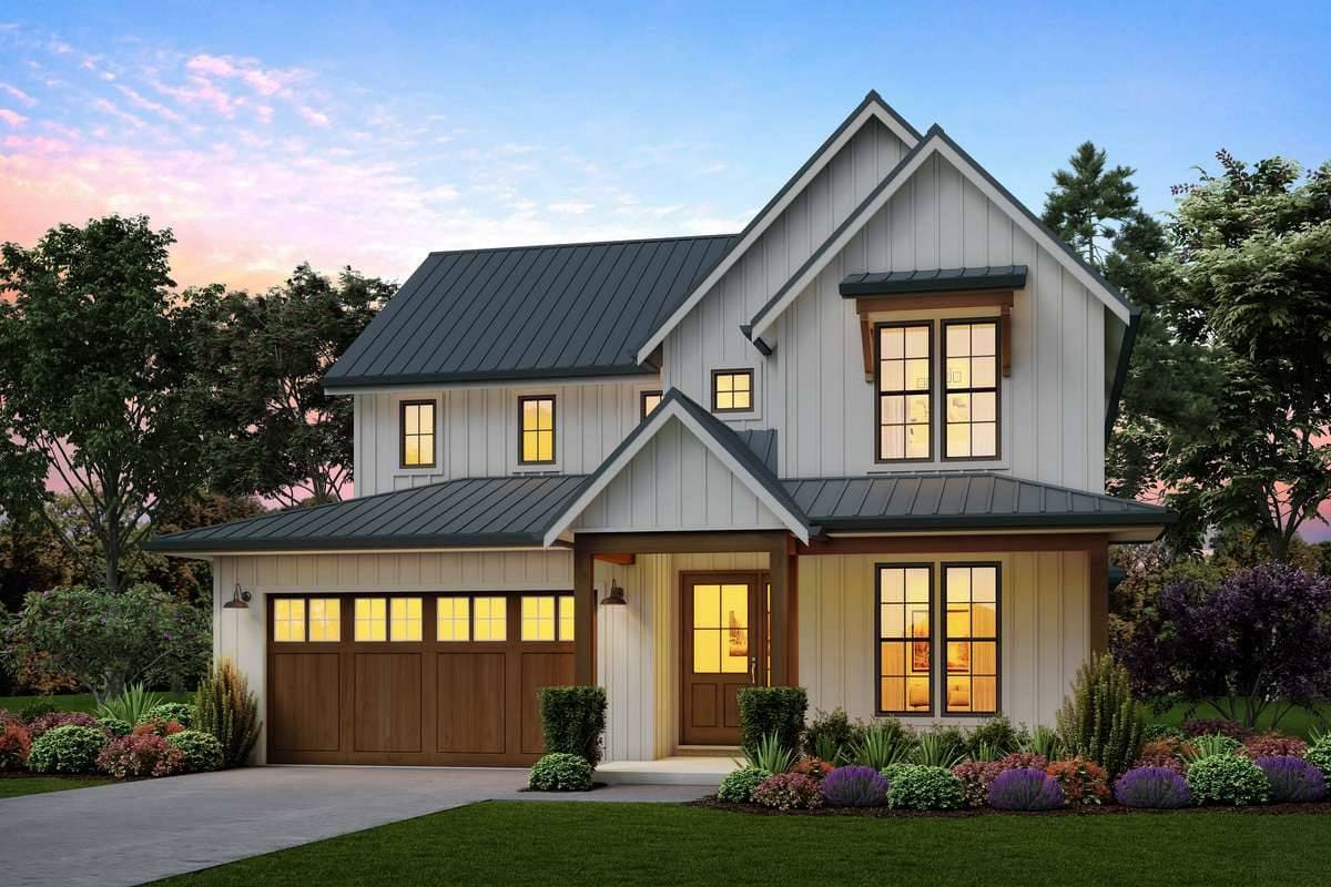 mẫu nhà 2 tầng nông thôn 500 triệu kiểu nhà vườn ấm cúng 