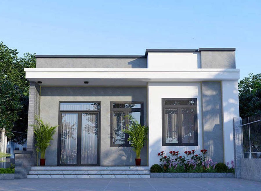 Mẫu nhà cấp 4 đẹp giá rẻ 300 triệu có sân vườn rộng, thoáng mát
