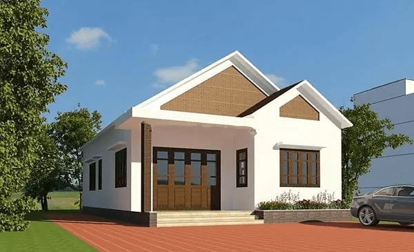 Mẫu thiết kế nhà cấp 4 đẹp ngang 8m