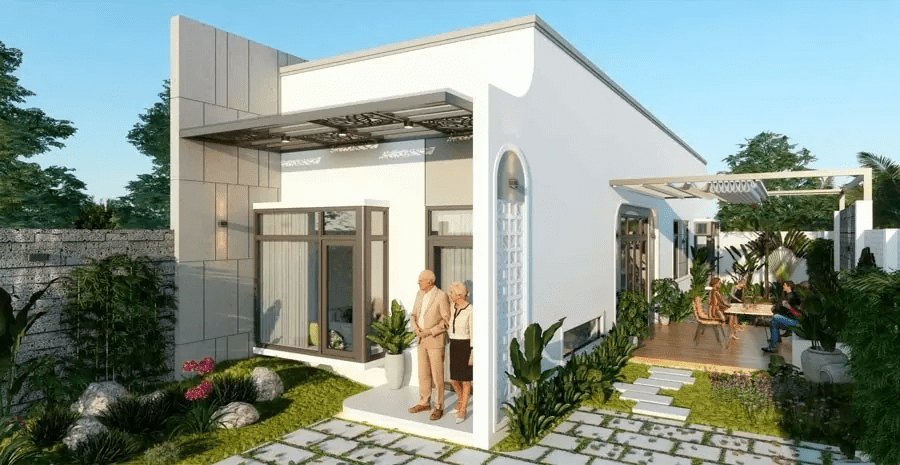 Mẫu thiết kế nhà cấp 4 ngang 4m dài 20m