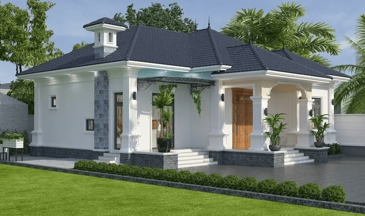 Thiết kế nhà cấp 4 mái Nhật đẹp hiện đại
