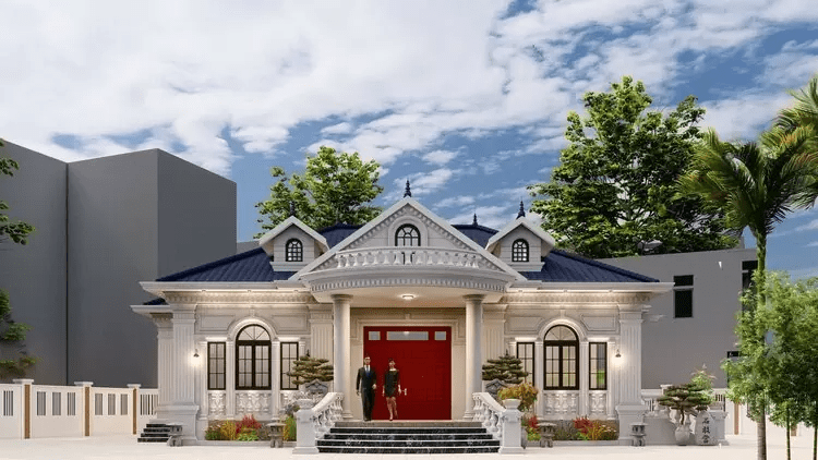 Mẫu nhà cấp 4 đẹp mái Nhật giả biệt thự
