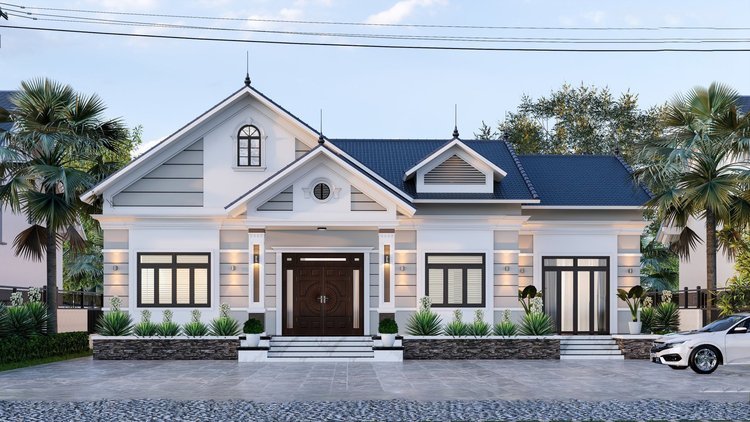 Mẫu thiết kế nhà cấp 4 mái Thái