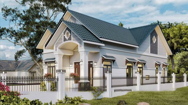 Mẫu nhà cấp 4 mái Thái đẹp